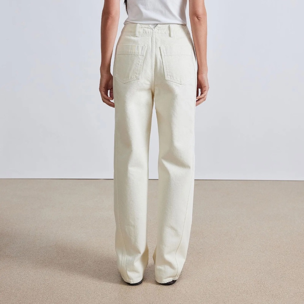 NWT Apiece Apart Cropped Meridian Jean - Ecru - Size 29 - Picture 3 of 9